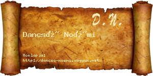 Dancsó Noémi névjegykártya