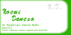 noemi dancso business card